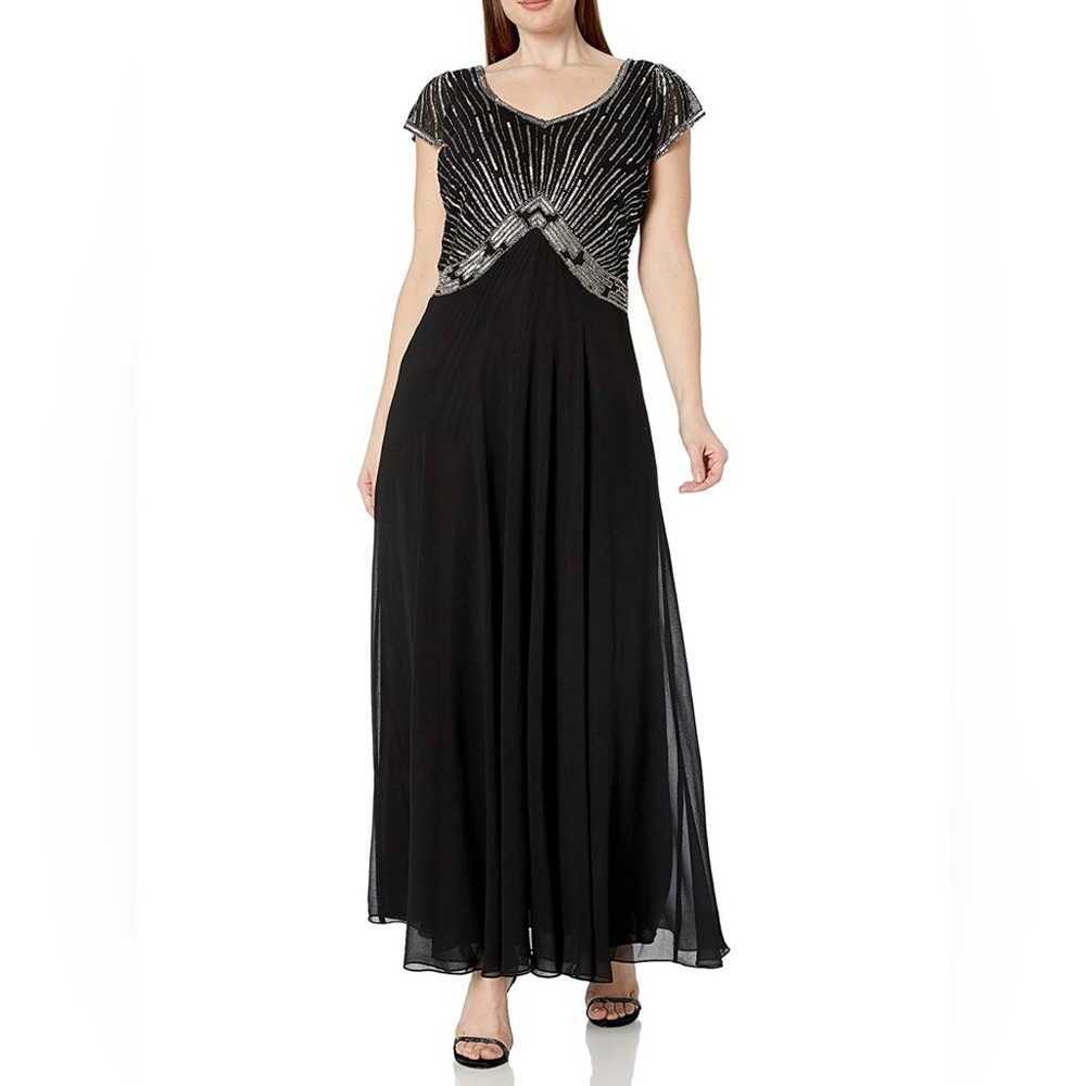 J Kara Women’s Sweet Heart Neck Long Dress